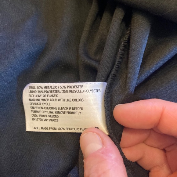 Knox Rose Women's Sz M Shimmery Black Gold Long Sleeve Maxi Dress Holiday Party - Picture 15 of 15